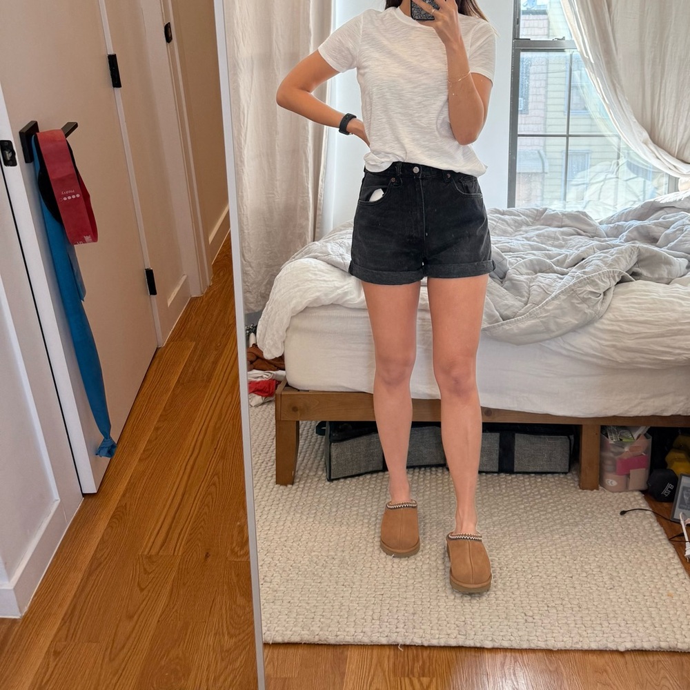 Black Denim Shorts